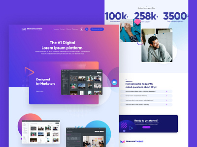 MarcomCentral app brandhub branding clean colorful data design homepage hub logo saas storage ui ux web webdesign website