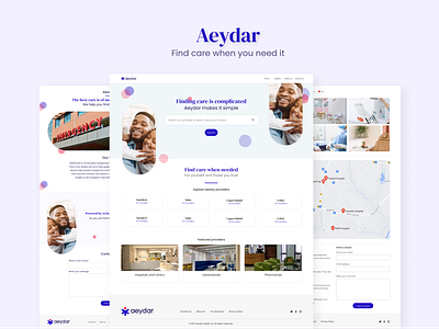 Health Finder and Navigation Website landing page ui design ux design