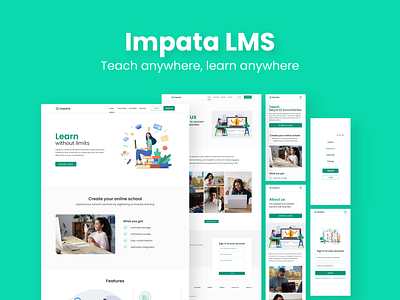 LMS Landing Page edutech landing page lms ui design ux design web design