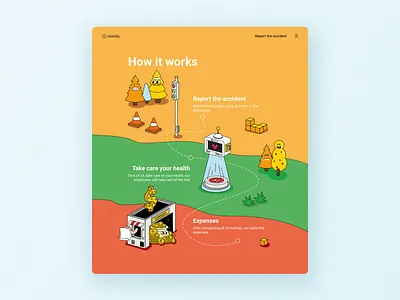 Shieldly - Insurance website app assurance button color design desktop illustration illustrations insurance isometric isometric illustrations landing landing page money progress bar safety steps ui ux vector