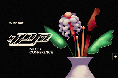 NINJA Music Conference graphic design illustration music