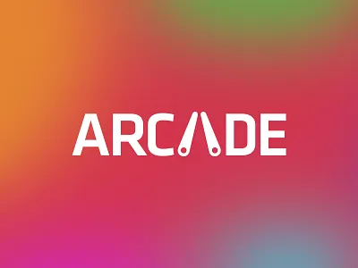 Arcade arcade barcade brand branding clever game gaming identity illustration logo logotype pinball pinball machine professional red simple type typography videogames wordmark