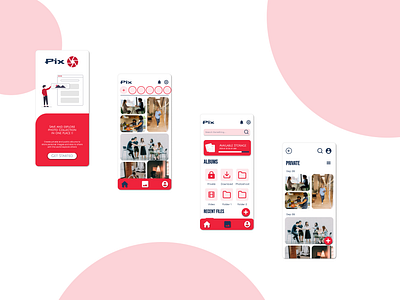 PIX - The Photo Storage App app design enthusiast flickr like graphic design photo photostorage storage typography ui ux