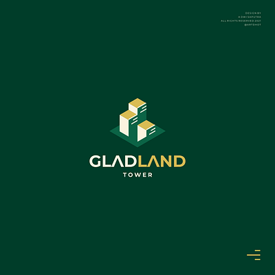 GladLand Tower appartment branding building design home icon investment logo realestate symbol tower vector