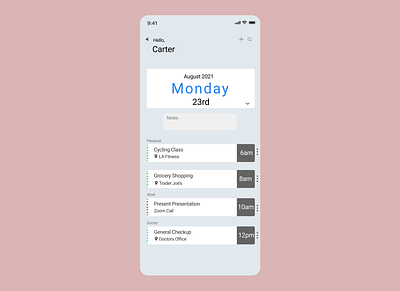 Schedule - Daily UI 071 app app design branding daily ui daily ui 071 design graphic design illustration schedule ui ui design ux