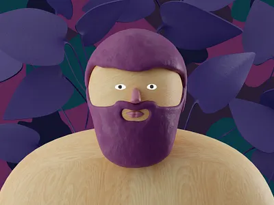 Self Portrait 3d 3d illustration 3dillustration 3dmodel blender character clay digital editorial illustration illustration mixedmedia process procreate render selfportrait wood