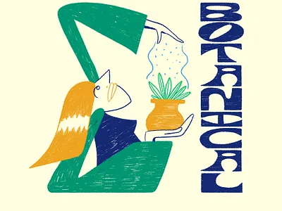 Get Botanical botanical drawn graphic design hand illustration illustrator lettering pencil plants texture typography wacom