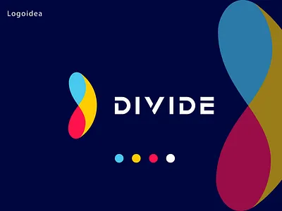 Divide brand colorfull divide divide logo graphic design icon identity logo branding logo concept logo make logo maker modern logo vector