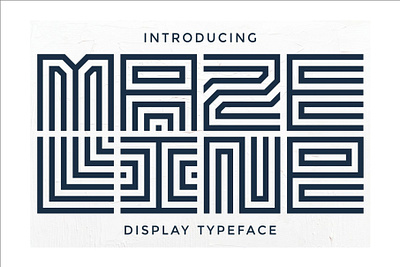 MAZE LINE – A Unique Display Typeface abstract font best font branding font contour font decorative font display font geometric font geometry font headline font labyrinth font logo font maze font modern font monoine font pattern font poster font puzzle font simple font solid font technology font