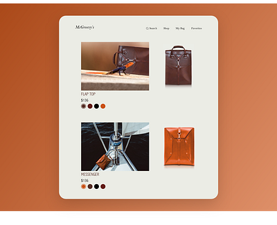 McGreevy's E-commerce e commerce product design ui ux web design website