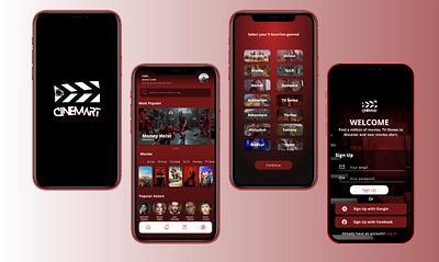 Cinemart Apps cinema design movie ui uiux ux