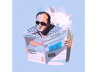 Sopranos editorial hbo illustration maffia pig series sopranos tony soprano