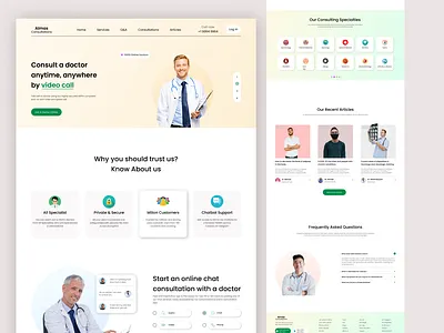 Telemedicine Landing page design graphic design landing page ui website