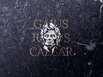 Gaius Julius Caesar caesar emperor head julius logo logotype marble mark roman rome statue