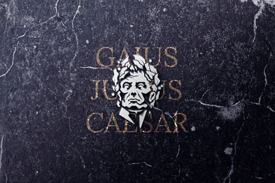 Gaius Julius Caesar caesar emperor head julius logo logotype marble mark roman rome statue