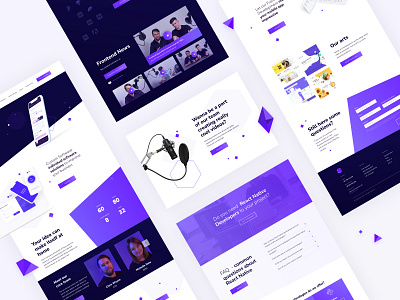 Frontend House branding creative desktop development frontend graphic design house landing page microphone podcast software studio ui ux web app website