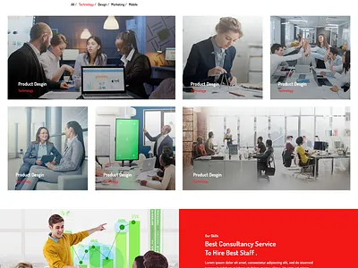 Edurecreuit - Staffing and Recruiting PSD Template design illustration logo responsive template theme website