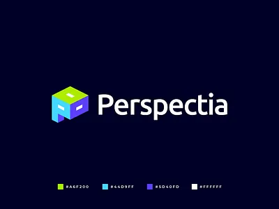 Perspectia Logo 3d app logo architecture brand identity branding colorful creative gennady savinov logo design geometric graphic design icon isometric logo design modern p p logo p logomark p symbol professional quality