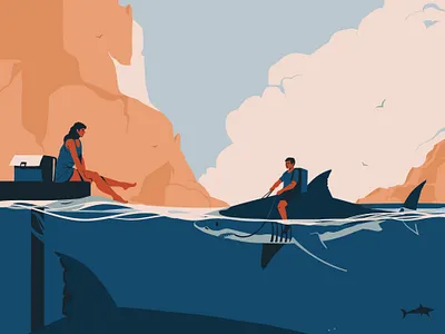 Delivery adobeillustrator animal animals art artwork digitalart digitalillustration drawing illustration illustrator sea sharks underwater vector vectorart water wildlife