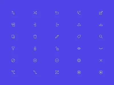 Line icon set icon line simple ui ux