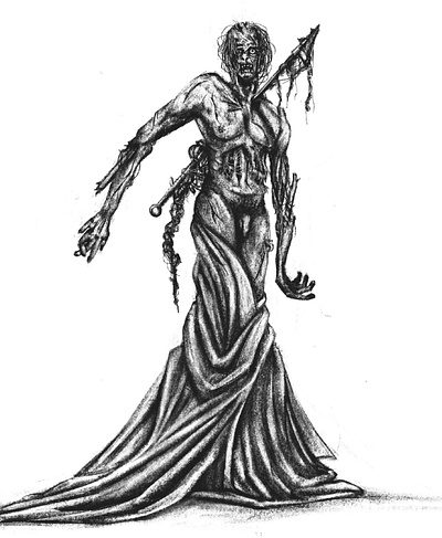 Like a statue blackandwhite characterdesign dead digitalart draw drawing illustration illustrator procreate statue zombie