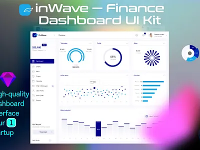 Finance dashboard UI Kit admin chart crypro cryptodashboard dashboard data design element finance graph illustration infographic interface kit panel template ux visualization webdesign widget