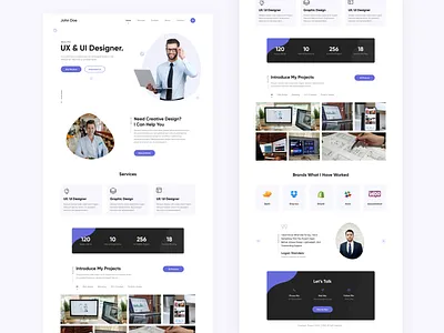 Portfolio - Landing Page branding clean cool creative design landing page minimal minimal design modern portfolio portfolio website ui ux website