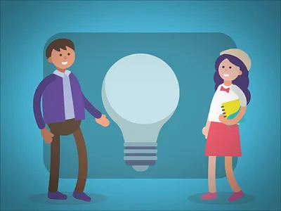 Swap Ideas day animation bulb human illustration ideas swap ideas day