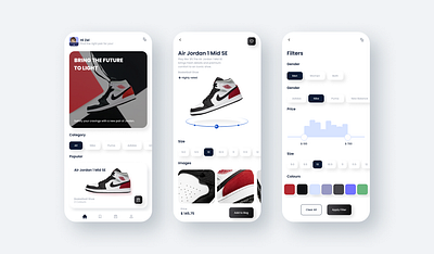 Shoe App branding design figma graphic design mobile ui ui