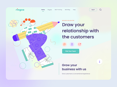 SEO Agency Landing Page agency branding design graphic design hero illustration landingpage logo seo trendy ui uiux ux web design webdesign