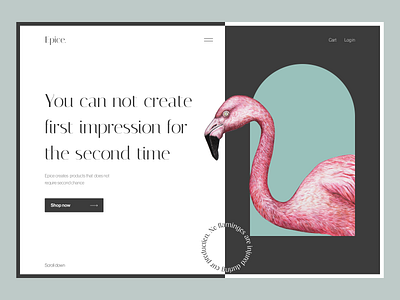 Epice - Flamingo flamingo green illustration pink ui ux