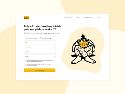 Landing page registration form design desktop desktop design desktop form form illustration landing design landing page landing page design landing page form registration ui yellow yellow ui