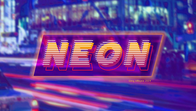 NEON WORLD cyberpunk design digitalart graphic design logo neon photography text text effect type typo typographic