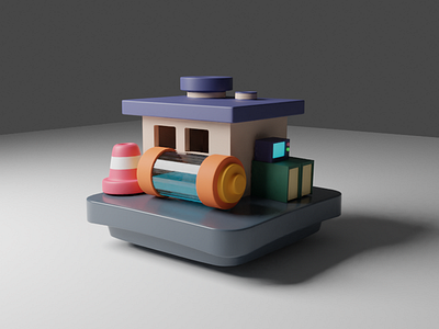 保卫萝卜3 blender 3d ui