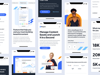 Blognan Website Responsive - CMS for Blogger & Writer cms website content management marketing website mobile responsive responsive design responsive website saas saas website ui website design