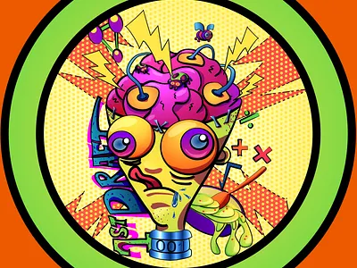 1st Draft artist brain cartoon illustration toon vector