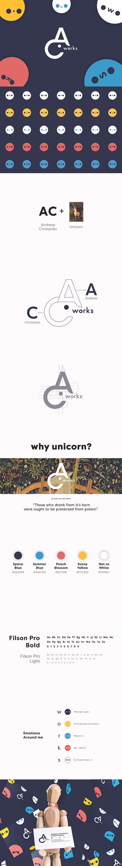 Personal Branding - AC Works branding colorful colours concept design emotions flat graphic design icon illustration logo minimal personal branding unicorn