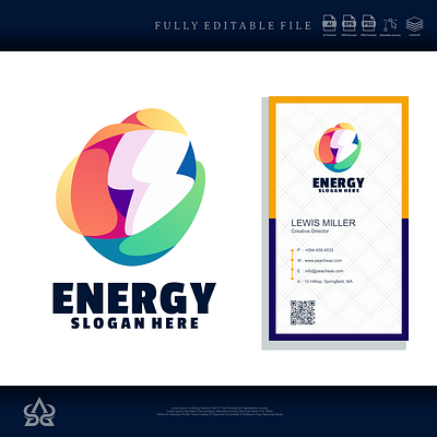 Energy color logo branding design energy graphic icon illustration logo typography ui ux vector