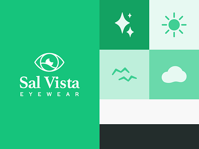 Sal Vista Eyewear - Icon Illustrations athelas birds brand identity branding cloud eye fitness halyard health healthcare icon illustration logo moon simple stars sun vector vista