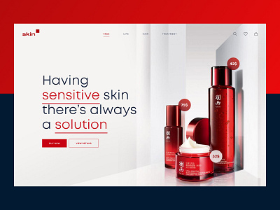 Header Concept For Cosmetic Brand.. banner bannerdesign bannerui cosmetics fashion header headerdesign herobanner herodesign herosection template ui uiconcept uidesign uitemplate ux uxdesign website websitebanner webui