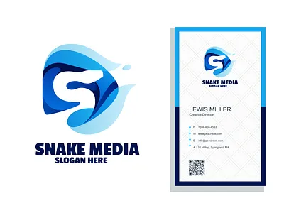 Snake media color logo branding design graphic icon illustration logo media snake typography ui ux vector