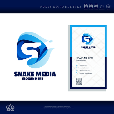 Snake media color logo branding design graphic icon illustration logo media snake typography ui ux vector