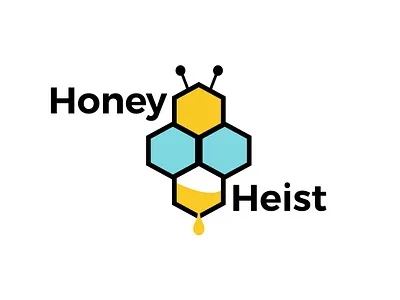 Honey Heist Logo beautiful bee branding branding identity bug collect design fly graphic design heist honey icon illustration insect logo minimal nest pro professional vector