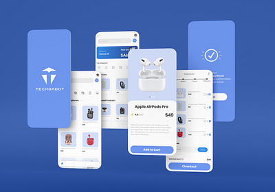 TechDaddy Mobile App app branding design e commerce graphic design mobile app mobile store tech store ui ux