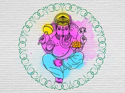 Happy Ganesh Chaturthi animation bappa chaturthi ganapati ganesh ganesha illustration