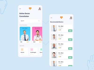 Online Doctor Consultation App | By Mitul Gajjar adobe xd animation in adobe xd appointment booking doctor creative app dailychallenge designer life doctor clinic app doctor consultation app resposive mobile app ui ui deisgner life ux ux from google ux writing doctor app