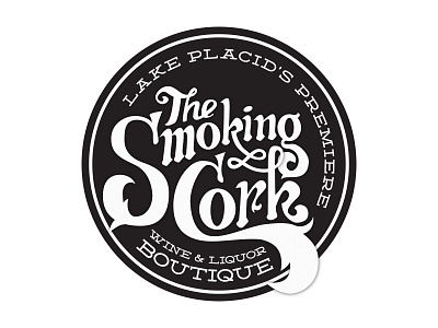Smoking Cork Logo branding design logo typography