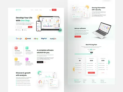 Saas Landing Page - Website Design home page landing saas saas landing page software ui design web design web page website