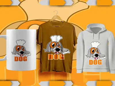 Dog mascot t shirt design apparel art brand t shirt clothes design dog dogy graphics illustration logo mascot print t shirts template typography vector vintage