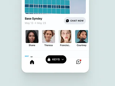 Guests App - Feed app design feed home keys locks product